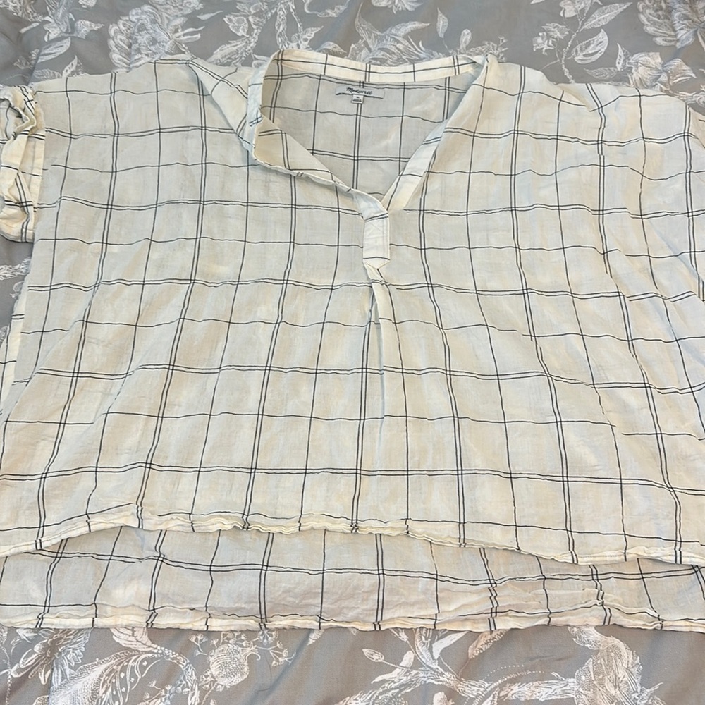 Madewell Popover Blouse - Size XL